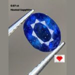 0.87ct Heated Sapphire Gemstone: Deep Blue Jewelry