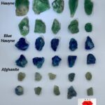 815 ct Green, Blue Hayune specimen and Afghanite Specimen from Badakhshan, Afghanistan