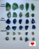 815 ct Green, Blue Hayune specimen and Afghanite Specimen from Badakhshan, Afghanistan