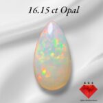 16.15 Carat Natural Ethiopian White Opal–A Masterpiece of Fire & Brilliance