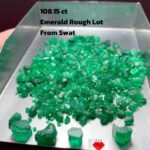 108.15ct Swat Emerald Rough Lot – Natural Green Gemstones