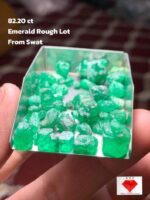 82.20 ct Emerald Rough Lot – Swat Valley, Pakistan
