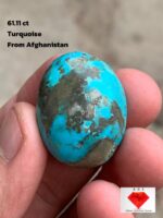 A 61.11-Carat Afghan Turquoise Oval — Bold, Vibrant, and Collector-Worthy - Image 2