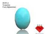 A Majestic 24.35 ct Afghan Turquoise – 23.80 × 16.80 × 11.47 mm