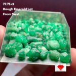 77.75ct Swat Emerald Rough Lot: Natural Green Gemstone Crystals