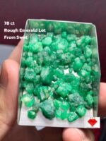 78ct Swat Emerald Rough Lot – Vivid Natural Green from Pakistan’s Gemstone Valley
