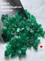 67.95ct Swat Emerald Rough Lot (6x5x5mm): A Rare Natural Gemstone Treasure