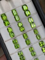 69 Carat Peridot Gemstone Pairs: Emerald & Cushion Cut, Pakistan - Image 6