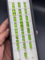 69 Carat Peridot Gemstone Pairs: Emerald & Cushion Cut, Pakistan - Image 8