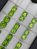 69 Carat Peridot Gemstone Pairs: Emerald & Cushion Cut, Pakistan - Image 10
