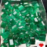 79.50ct Faceted Swat Emerald Lot (8x7x4mm): Precision-Cut Natural Green Gems from Pakistan