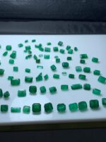 79.50ct Faceted Swat Emerald Lot (8x7x4mm): Precision-Cut Natural Green Gems from Pakistan - Image 6