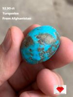 A Majestic 52.30ct Afghan Turquoise Cabochon: A Collector’s Gem of Exceptional Size