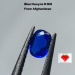 Rare Blue Clean Hauyne of 0.16 ct from Afghanistan