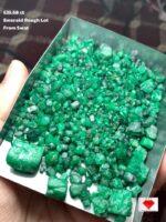 Massive 525.68 ct Swat Emerald Rough Lot: Raw Gemstone Treasure