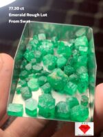 77.20-Carat Swat Emerald Rough: Raw Potential in Every Piece