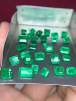 14.60 ct Faceted Emerald Mix: Swat and Panjshir Origins (7.01 × 5.54 × 3.34 mm) - Image 2