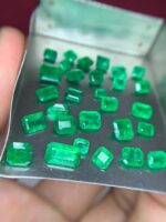 14.60 ct Faceted Emerald Mix: Swat and Panjshir Origins (7.01 × 5.54 × 3.34 mm) - Image 3