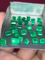 14.60 ct Faceted Emerald Mix: Swat and Panjshir Origins (7.01 × 5.54 × 3.34 mm) - Image 4