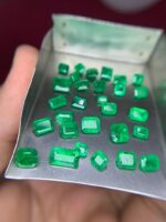 14.60 ct Faceted Emerald Mix: Swat and Panjshir Origins (7.01 × 5.54 × 3.34 mm) - Image 8