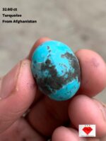 A 32.60-Carat Afghan Turquoise Cabochon — Statement Size Meets Timeless Beauty