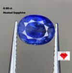 0.99ct Heated Sapphire Gemstone: Afghan Elegant Blue Sapphire
