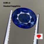 Brilliance in Blue: 0.86ct Heated Sri Lankan Sapphire with Elegant Proportions