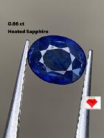 Brilliance in Blue: 0.86ct Heated Sri Lankan Sapphire with Elegant Proportions