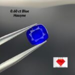 Most Rare Certifited 0.60 ct Blue Hauyne from Badakhshan, Afghanistan