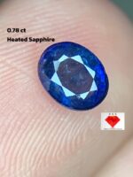 0.78ct Heated Blue Sapphire Gemstone: Oval Cut, Afghan Source