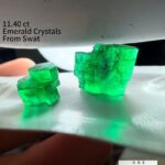 11.40 ct Swat Emerald Crystals: Compact Gems With Intense Green