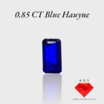 Exquiste 0.85 carat Rectangular Step Cut Blue Hauyne