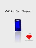 Exquiste 0.85 carat Rectangular Step Cut Blue Hauyne