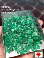 547.30ct Swat Emerald Rough Lot – Natural Green Crystals with Strong Cutting & Collector Potential