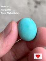 17.80ct Afghan Turquoise Cabochon: A Stone Shaped by Nature and Crafted for Art