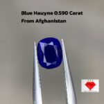 0.590 ct Cushion Cut Blue Hauyne  Rare Gemstone