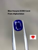0.590 ct Cushion Cut Blue Hauyne  Rare Gemstone