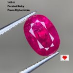 1.42ct Natural Faceted Afghan Ruby – A Rare Gemstone Full of Fire and Character