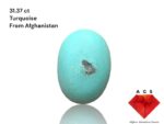 31.37-Carat Afghan Turquoise: A Monumental Gem of Grace and Heritage