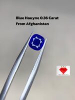 0.36 ct Cushion Cut Blue Hauyne  Rare Gemstone