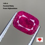 1.40ct Vivid Afghan Ruby: Faceted Gemstone for Custom Ring