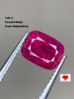 1.40ct Vivid Afghan Ruby: Faceted Gemstone for Custom Ring