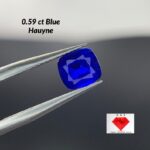 Most Rare Certifited 0.59 ct Blue Hauyne from Badakhshan, Afghanistan