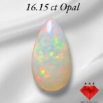 16.15 Carat Natural Ethiopian White Opal–A Masterpiece of Fire & Brilliance
