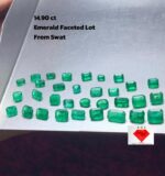 14.90 ct Faceted Emerald Lot from Swat – Natural Green Beryl Gemstones