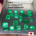 11.60 ct Faceted Emerald Lot: Stunning Panjshir and Swat Mix (7.05 × 5.50 × 2.37 mm)