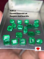 11.60 ct Faceted Emerald Lot: Stunning Panjshir and Swat Mix (7.05 × 5.50 × 2.37 mm)