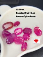 10.70ct Faceted Afghan Ruby (8x5x3mm): Natural Vivid Red Gemstone from the Mountains of Afghanistan