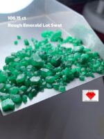 106.15ct Swat Emerald Rough Lot (10x8x6mm): Natural Untreated Green Crystals from Pakistan