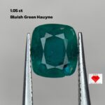 Unveiling the Elegance of a 1.05 Ct Rectangular Cushion Cut Bluish-Green Hauyne